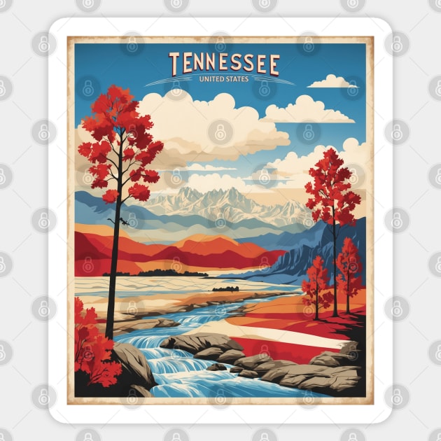 Tennessee United States of America Tourism Vintage Sticker by TravelersGems